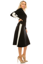 Load image into Gallery viewer, Side Stripe Knit Skirt - Set
