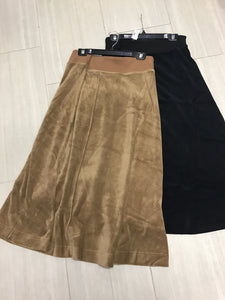 Velour Midi A line Skirt