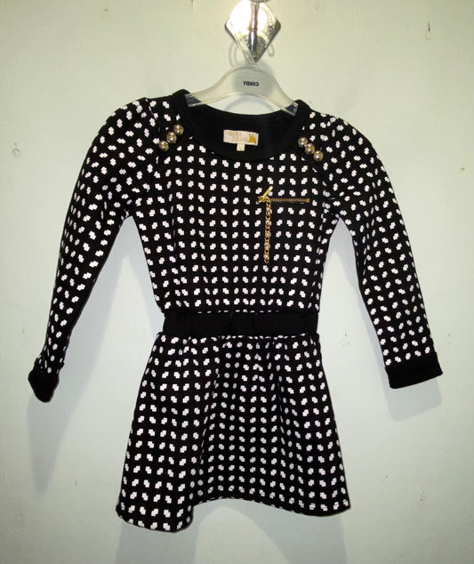 Black/White Printed Dress