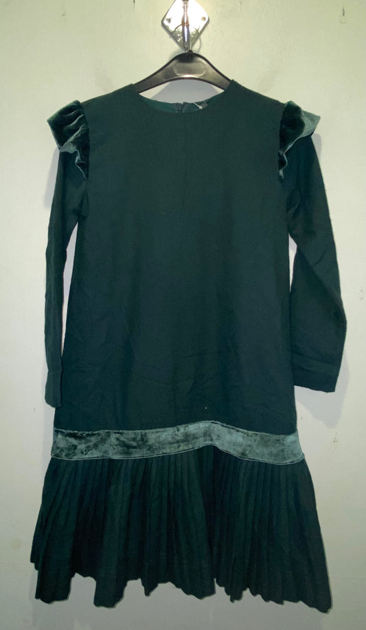 Green Pleated Dress