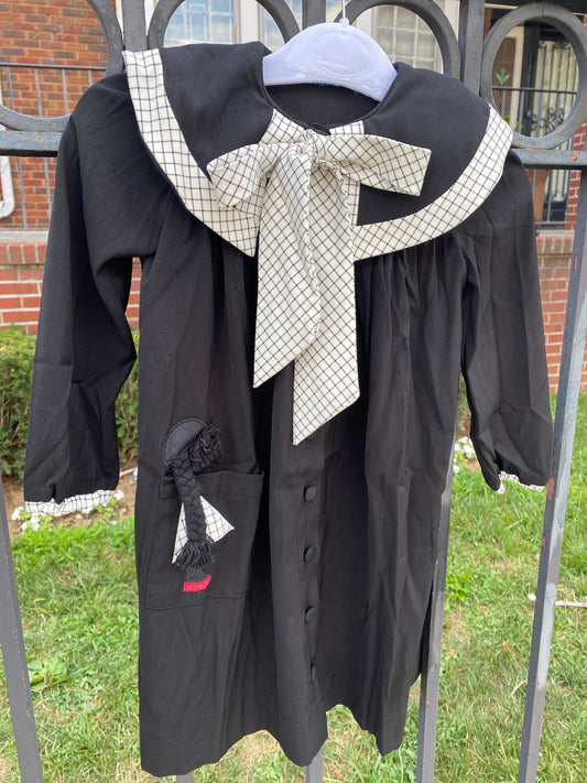 Black Big Collared Dress