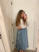 Load image into Gallery viewer, PLAID DENIM SKIRT
