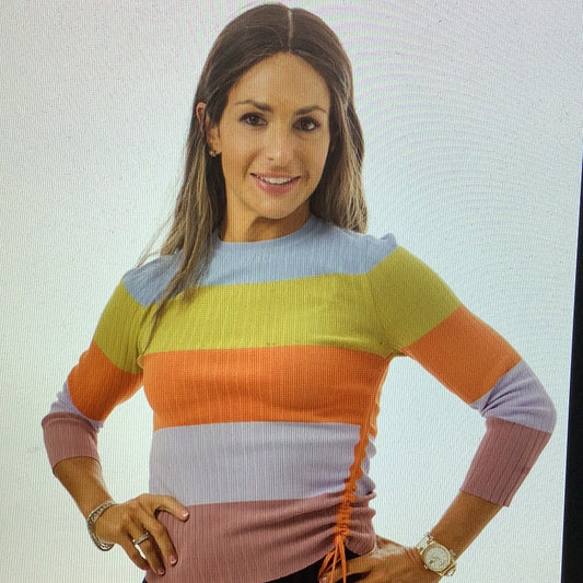 MULTICOLORED RIBBED TOP