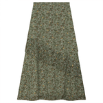 Load image into Gallery viewer, GREEN FLORAL DIAGNOAL RUFFLED SKIRT

